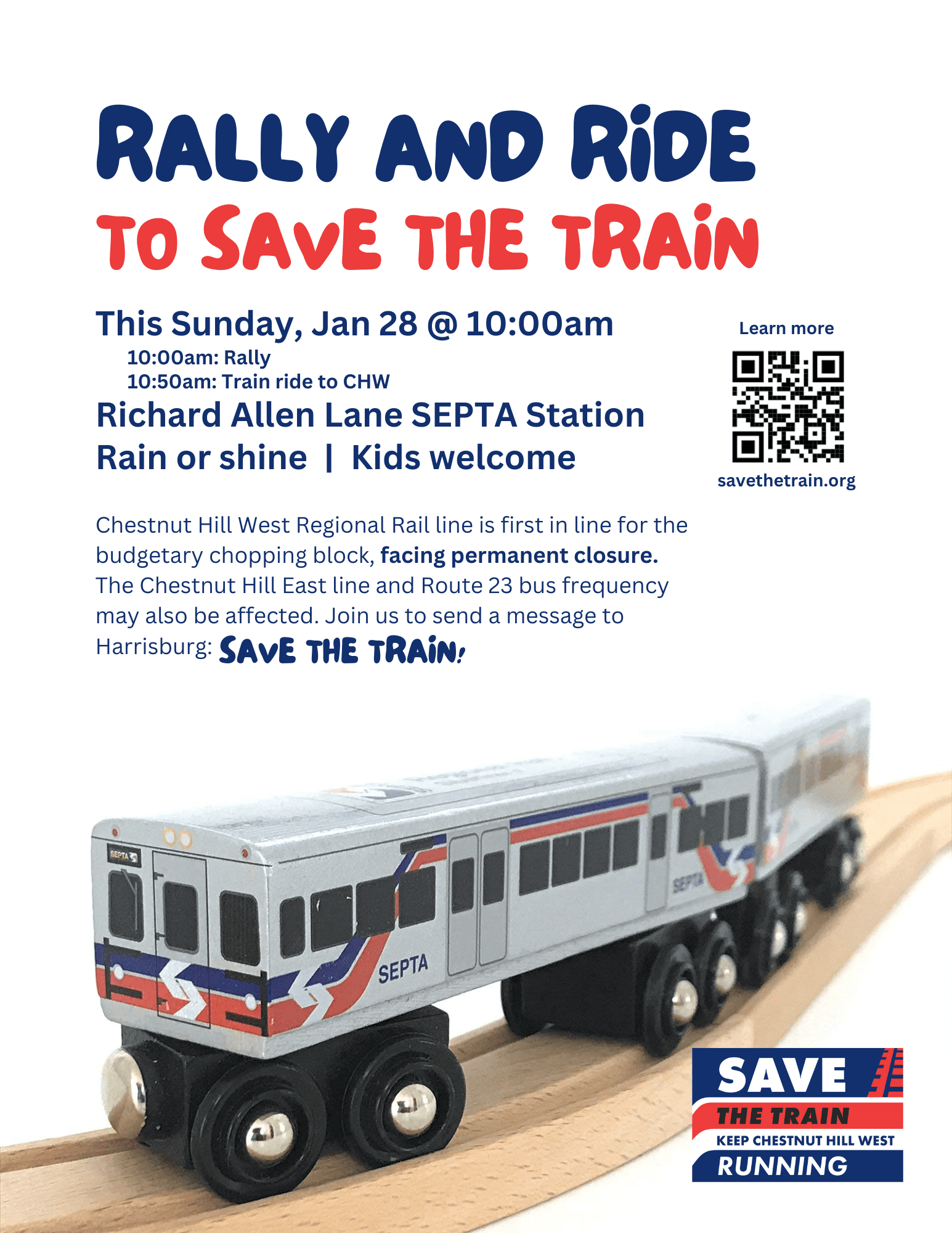 Rally and Ride to Save the Train